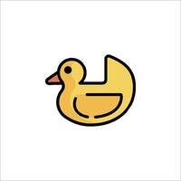 A yellow duck icon on a white background vector