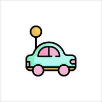 Car icon with a balloon on top vector