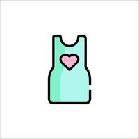 A dress with a heart on it vector
