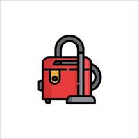 A red vacuum cleaner icon on a white background vector