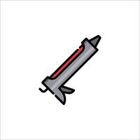 A rocket is shown on a white background vector