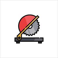 A circular saw icon on a white background vector