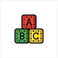 Abc blocks alphabet block icon illustration vector