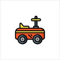A toy car icon on a white background vector