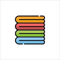 Stack of books icon vector