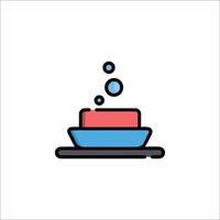 A soap dish with soap bubbles on it vector