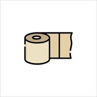 A roll of toilet paper icon on a white background vector