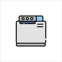 A computer icon on a white background vector