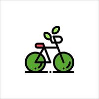 A bicycle with a plant on it vector