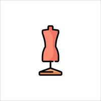 A mannequin on a stand with a dress on it vector