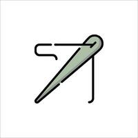 A pin with a line on it, with a line going through it vector