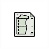 A paper document with a pencil on it vector