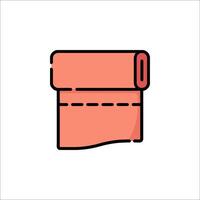 A roll of toilet paper icon on a white background vector