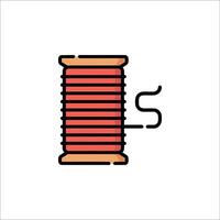A spool of thread with a needle on it vector