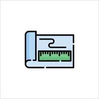 A ruler and paper on a white background vector
