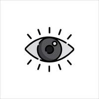 An eye icon on a white background vector