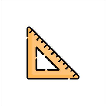 A ruler icon with a triangle on it vector