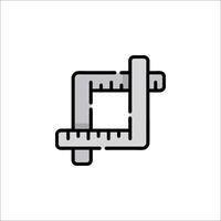 A ruler icon on a white background vector
