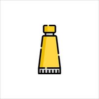 A yellow bottle of mustard on a white background vector