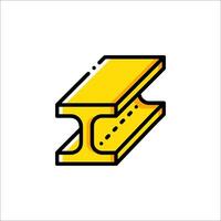 A yellow piece of wood with a line on it vector