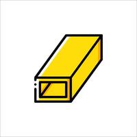 A yellow box with a yellow handle on it vector