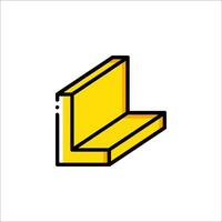 A yellow square on a white background vector