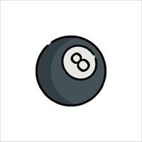 Billiard ball icon isolated on white background illustration vector