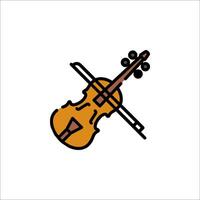 A violin icon on a white background vector