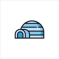 An igloo icon on a white background vector