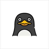 A penguin with a big beak and a yellow beak vector