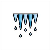 Ice icon with drops of water on it vector