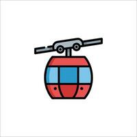 A cable car icon on a white background vector