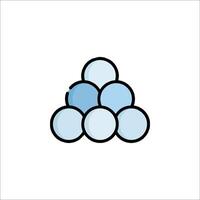 A pyramid of balls icon in a flat style vector