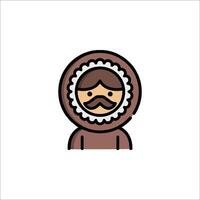 A man with a mustache and a hoodie vector