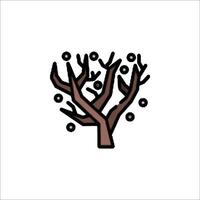 A tree with leaves and branches on it vector