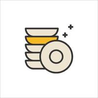 A stack of coins with a plus sign on top vector