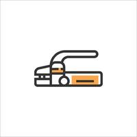 A line icon of a machine that is being used vector