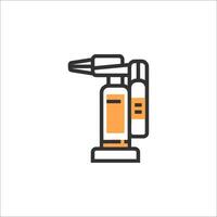 A line icon of a gas can with a nozzle vector