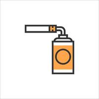 A can of spray paint with a hose attached to it vector
