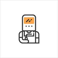 Welder icon, line icon, illustration vector