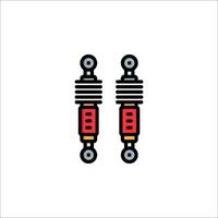 Two shock absorbers on a white background vector