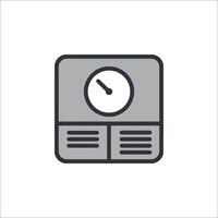 A clock icon on a white background vector