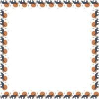 Leopard or jaguar empty frame. Big cat banner with wild animal on white background vector
