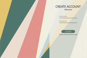 Account password page. Login ui ux design concept illustration. Landing page template vector