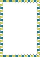 Frame of cute domestic animal. Doodle dog on white background border with empty space vector