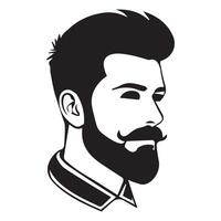Dapper Beard and Mustache Silhouette Graphic vector