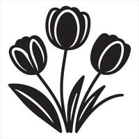Charming Tulip Floral Illustration Design vector
