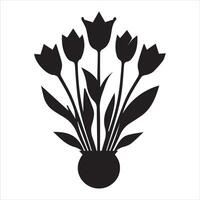 Serene Tulip Blossom Art Design vector