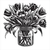 Artistic Tulip Flower Graphic Design vector