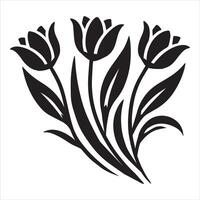 Timeless Tulip Flower Art Illustration vector
